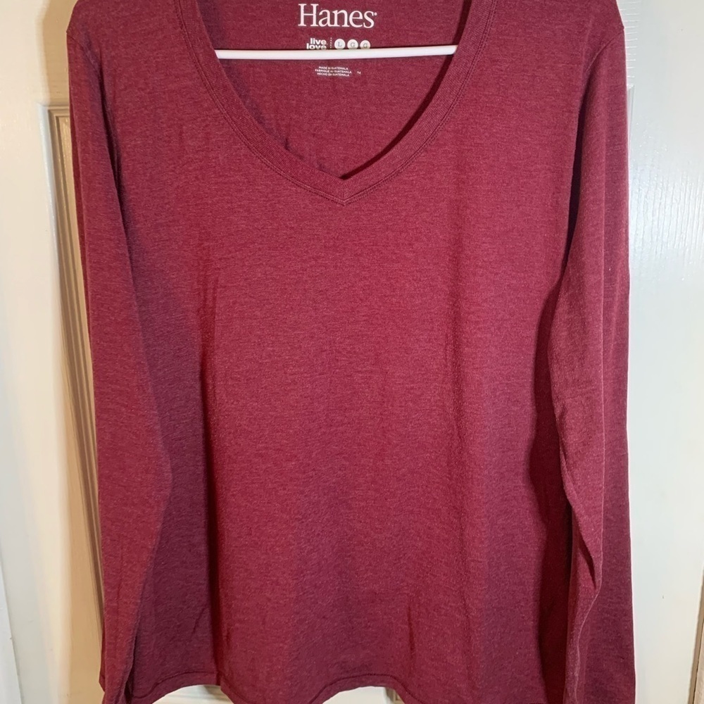 Hanes long sleeve tee